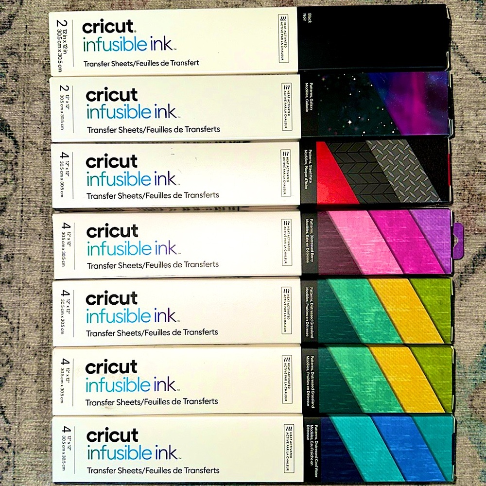 Bundle of infusible ink transfer sheets - 7 boxes - never used